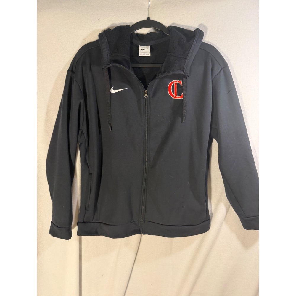 Nike Therma-FIT Full Zip Hoodie Black Fleece Lined Jacket Mens Large CL Logo